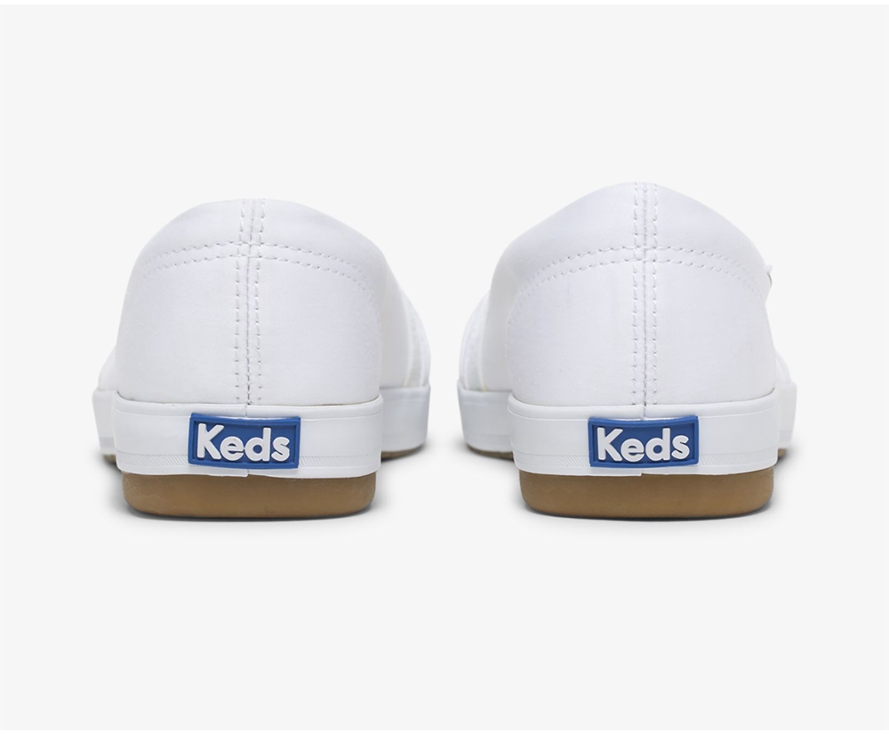 Womens Keds Slip Ons - Carmel - White - 2306-UXANM